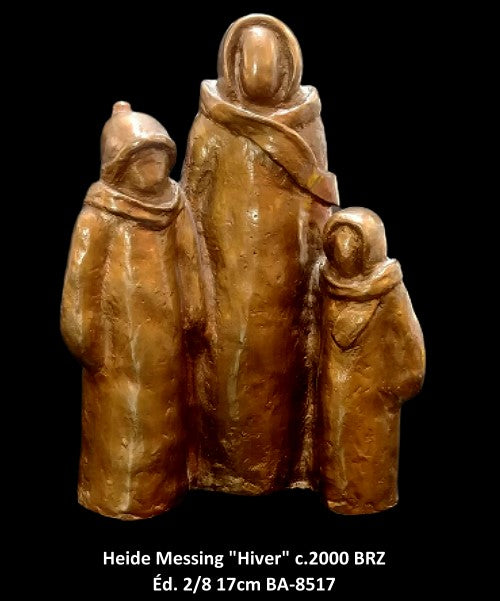 BA8517 - Hiver Sculture Bronze 2/8 - Heide Messing - 17cm  -sculpture-