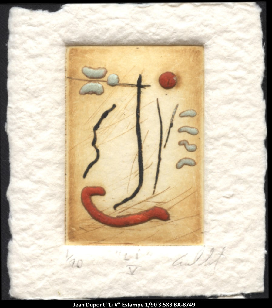 BA8749 -Li V Mini estampe 1/90 - JEAN DUPONT - 3.5X3