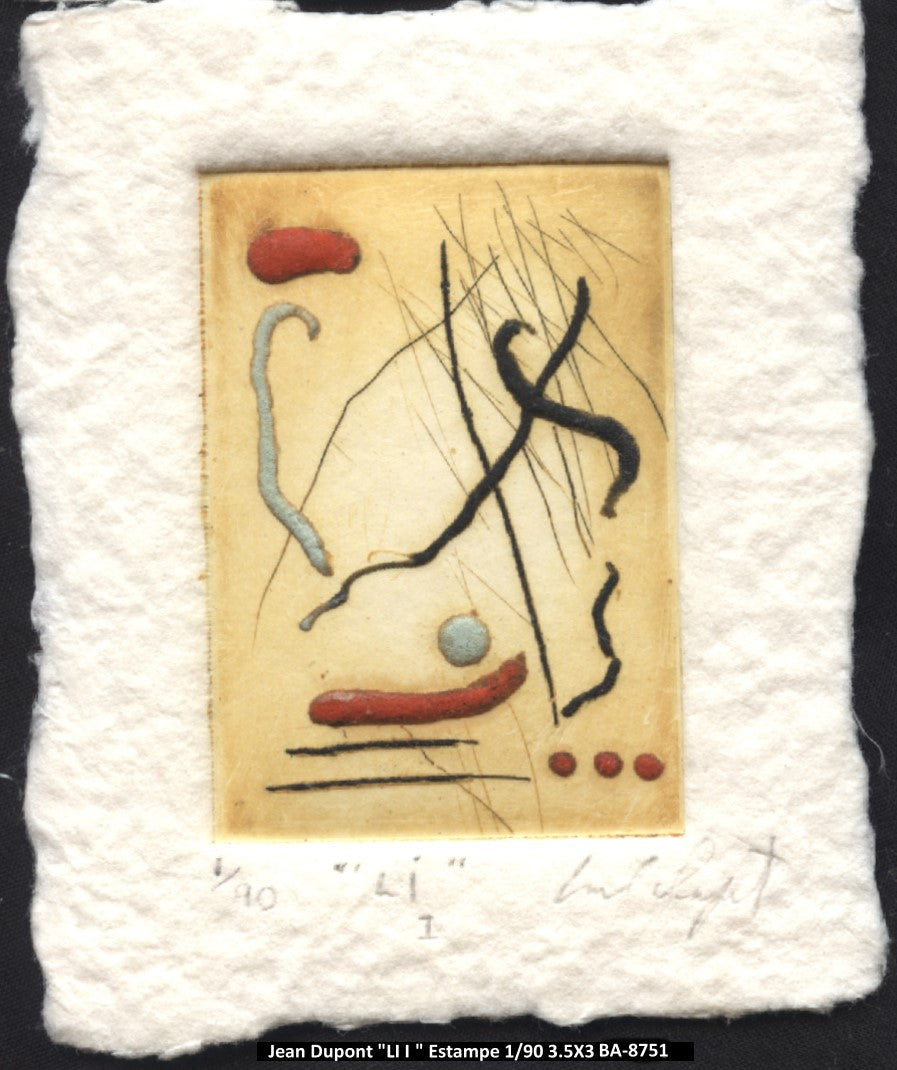 BA8751 - Li I Mini estampe 1/90 - JEAN DUPONT - 3.5X3