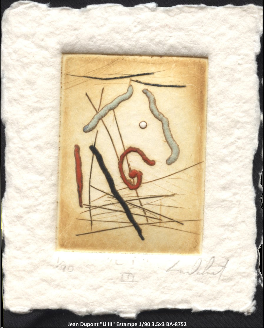 BA8752 -Li III Mini estampe 1/90 - JEAN DUPONT - 3.5X3