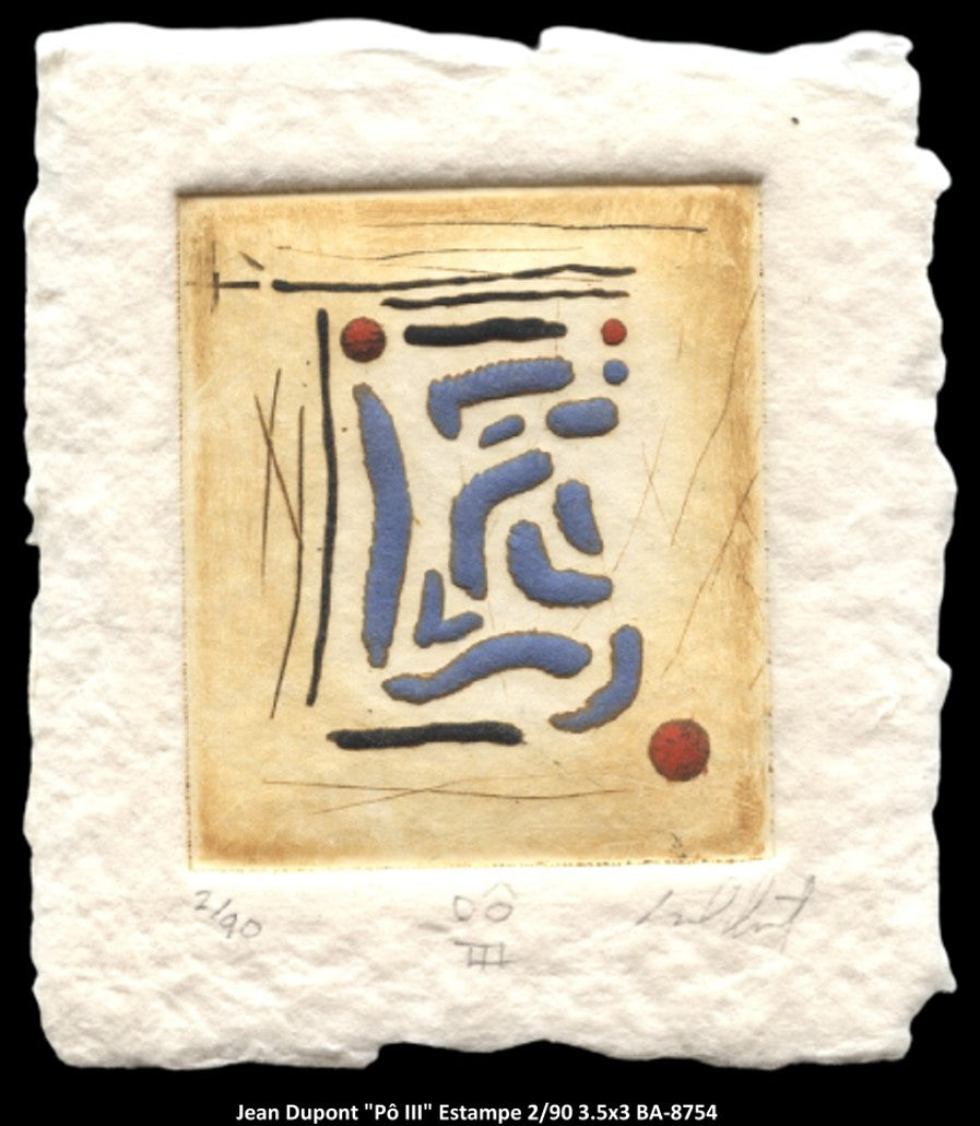 BA8754 - Pô III Mini estampe 2/90 - JEAN DUPONT - 3.5X3