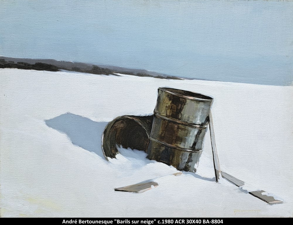 BA8804 - Barils sur la neige - ANDRÉ BERTOUNESQUE (MAITRES) - 30X40