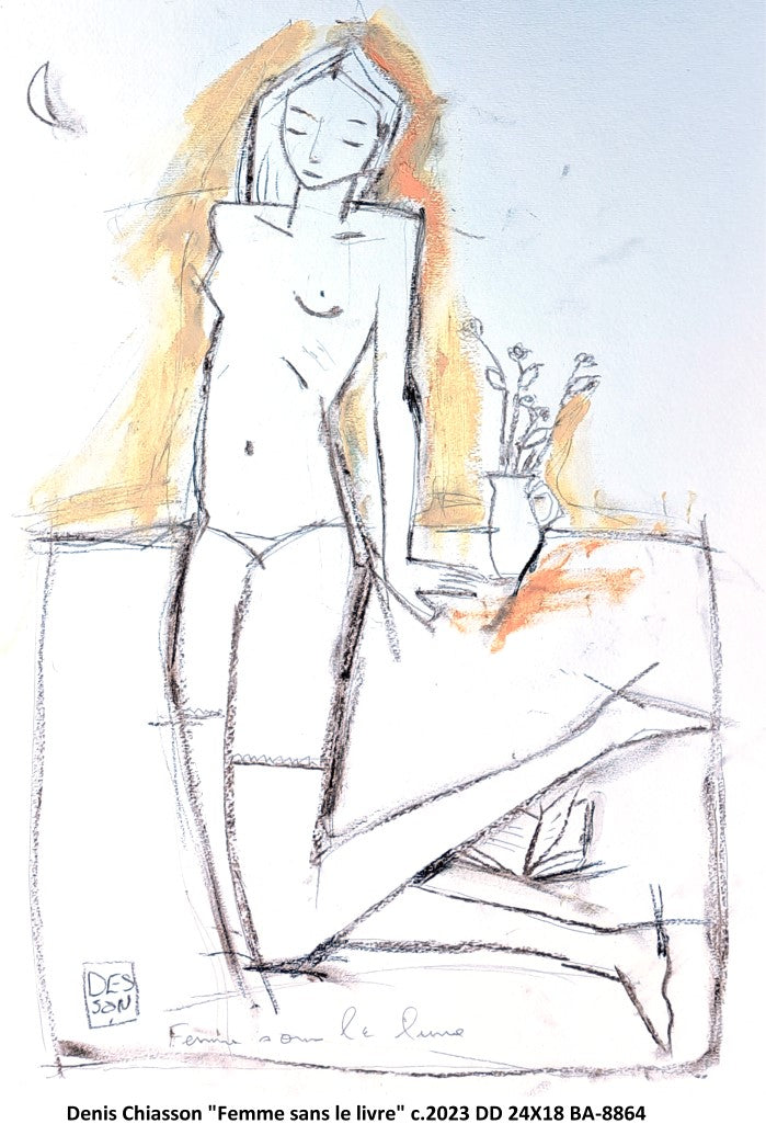 BA8864 - Femme sans le livre - DESSON - DESSIN - 24X18