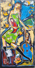 Charger l&#39;image dans la galerie, BA9010 - DESSON - Denis Chiasson - La musicienne et l&#39;enfant - 36 x 18
