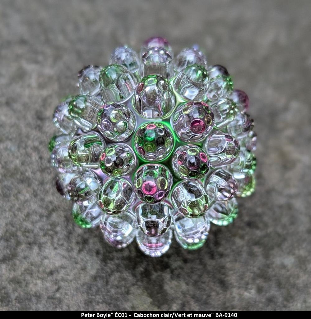 BA9140 - C01 - Cabochon clair/Vert et mauve - PETER BOYLE - 47mm