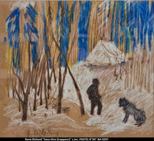 Charger l&#39;image dans la galerie, BA9297 - RICHARD René - Sans titre (Trappeur) - pastel - 08 x 09&#39;&#39;  ENCADRÉ / Framed
