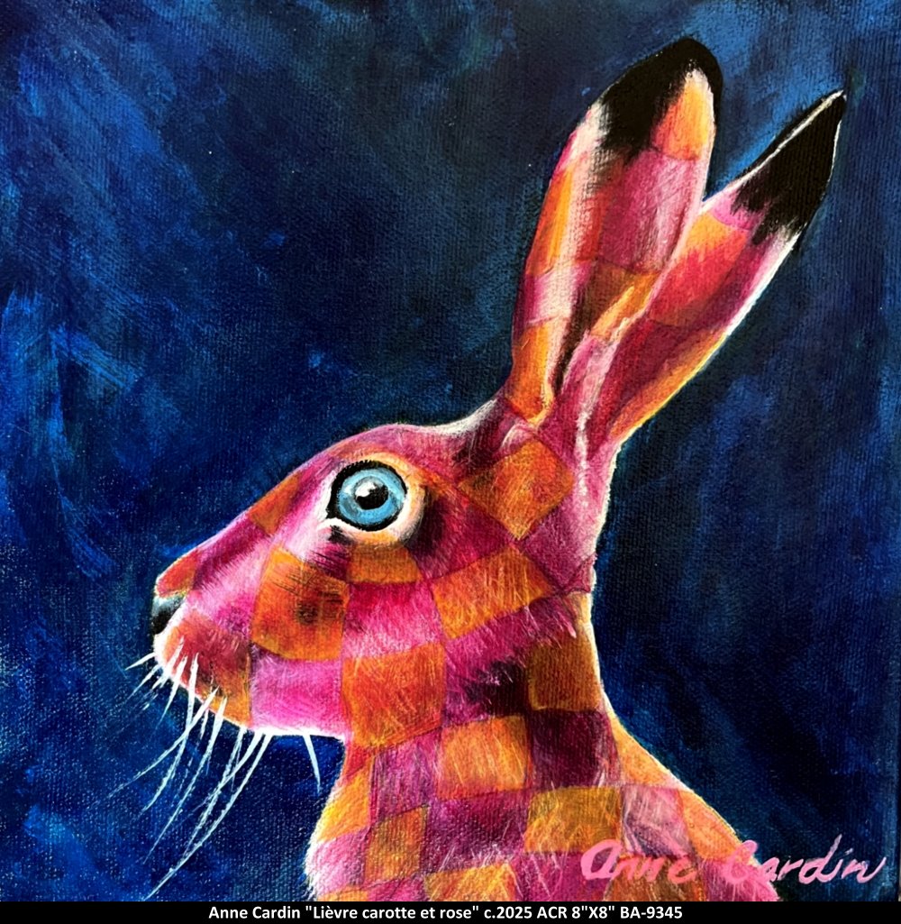 BA9345 - Liévre carotte et rose - ANNE CARDIN - 8