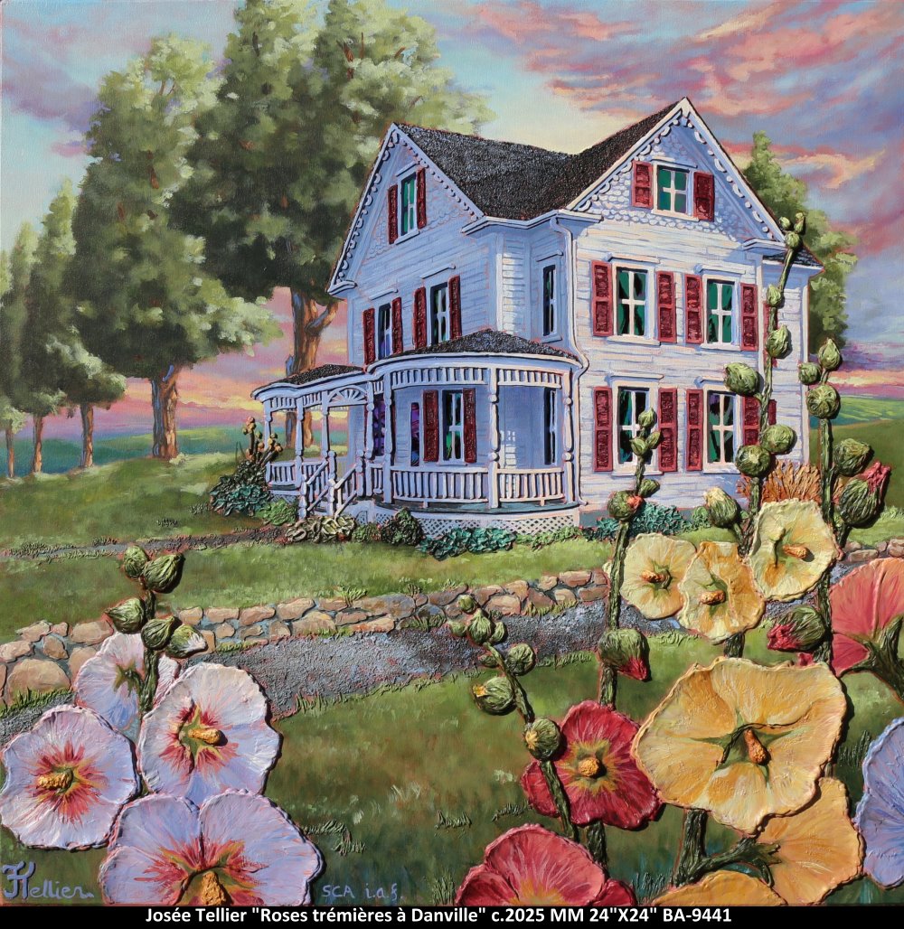 BA9441 - Roses trémières à Danville - JOSÉE TELLIER - 24