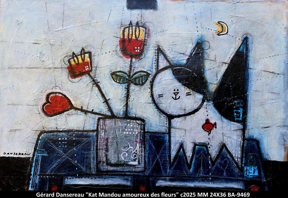 BA9469 - Kat Mandou amoureux des fleurs - GÉRARD DANSEREAU - 24