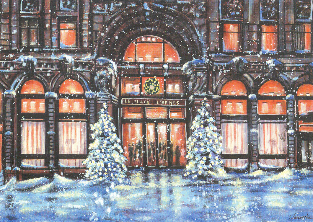 GL105- LABRANCHE - Le Place d'Armes sous la neige 5''x7''