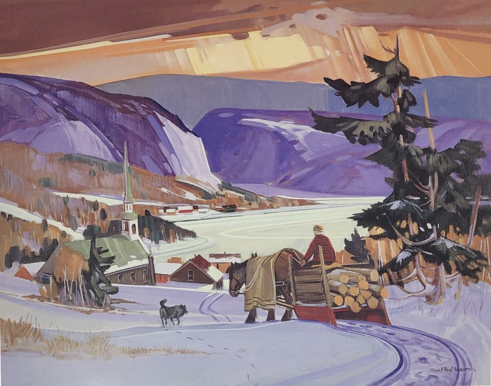 TL- RETOUR AU VILLAGE - LITHOGRAPHIE À TIRAGE LIMITÉ - 10 ¼X13 ½ - PAUL TEX LECOR