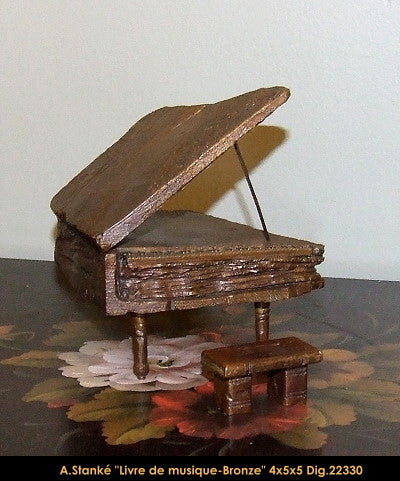 22330 - Livre de musique  édition 1/8 - Sculpture - ALAIN STANKÉ 4X5X5