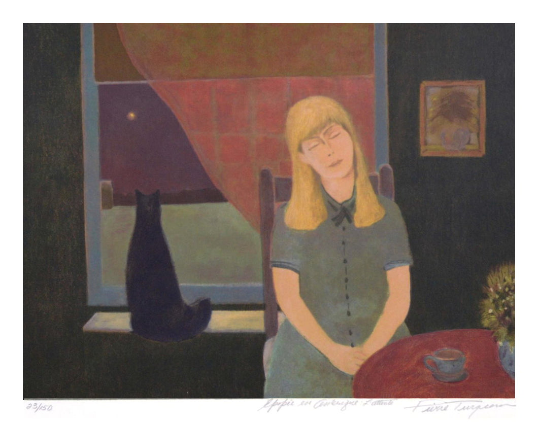 PT-110 - TURGEON,PIERRE - Épopée en Amérique, L'attente - Sérigraphie format 15 x 20