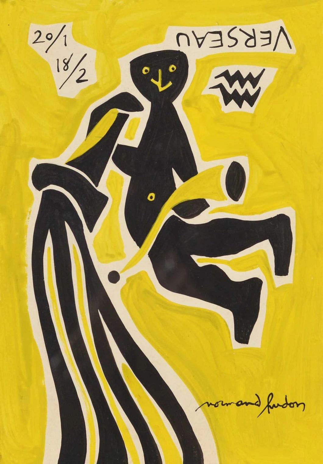 Zodiac - Verseau- NORMAND HUDON -13X9 ½ -  SÉRIGRAPHIE