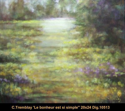10513 - Claude Tremblay - Le bonheur est si simple - 20x24