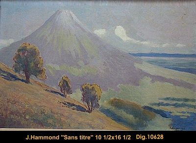 10628 - Fujiyama at sunlight (1920) - JOHN HAMMOND - 11 1/2 x 17 1/4