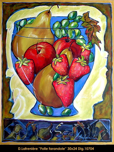 10704 - Folie farandole  - DENISE LAFRENIÈRE - 30x24