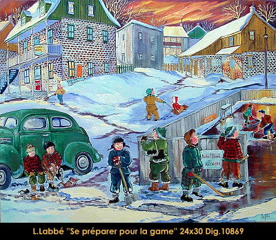 #10869 - Se préparer pour la game - 24x30