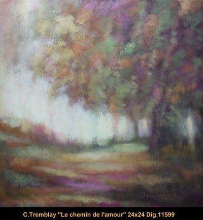 11599 - Claude Tremblay - Le chemin de l'amour - 24x24