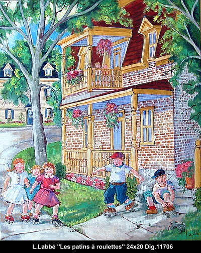 #11706 - Lise Labbe - Les patins à roulette - 24x20