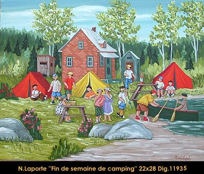 11935 - Fin de semaine de camping - 22x28