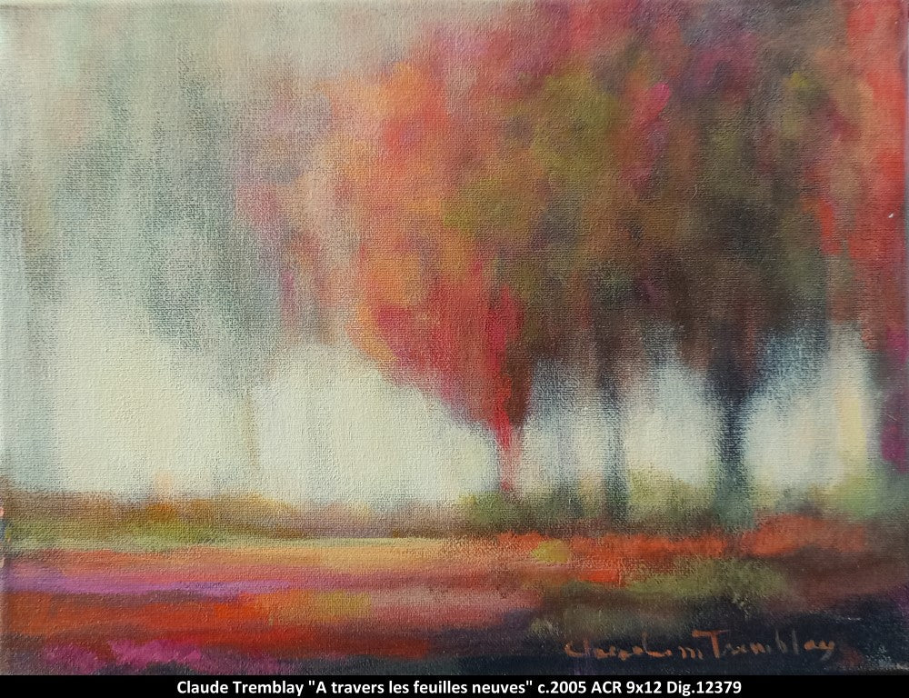 12379 - Claude Tremblay - À travers les feuilles neuves - 9x12