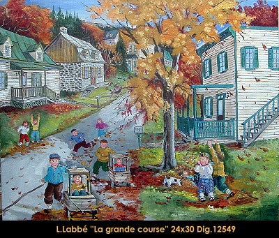 12549 - Lise Labbe - La grande course - 24x30