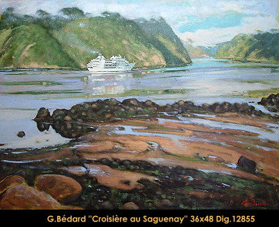 12855 - Gilles Bedard - Croisière au Saguenay - 36x48
