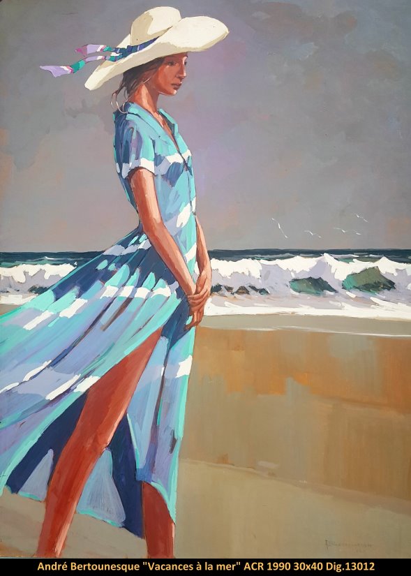 13012 - Vacances à la mer - ANDRÉ BERTOUNESQUE - 30x40