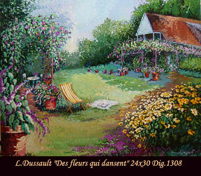 1308 - Des fleurs qui dansent - 24x30