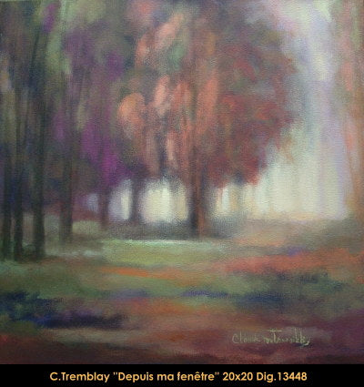 13448 - Claude Tremblay - Depuis ma fenêtre - 20x20