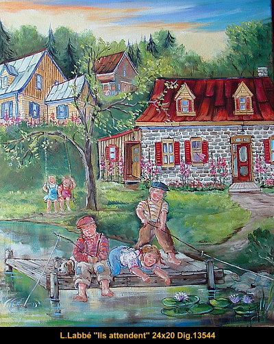 13544 - Lise Labbe - Ils attendent - 24x20