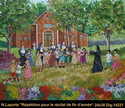 14221 - Nicole Laporte - Répétition pour le récital de fin d'année - 24x30