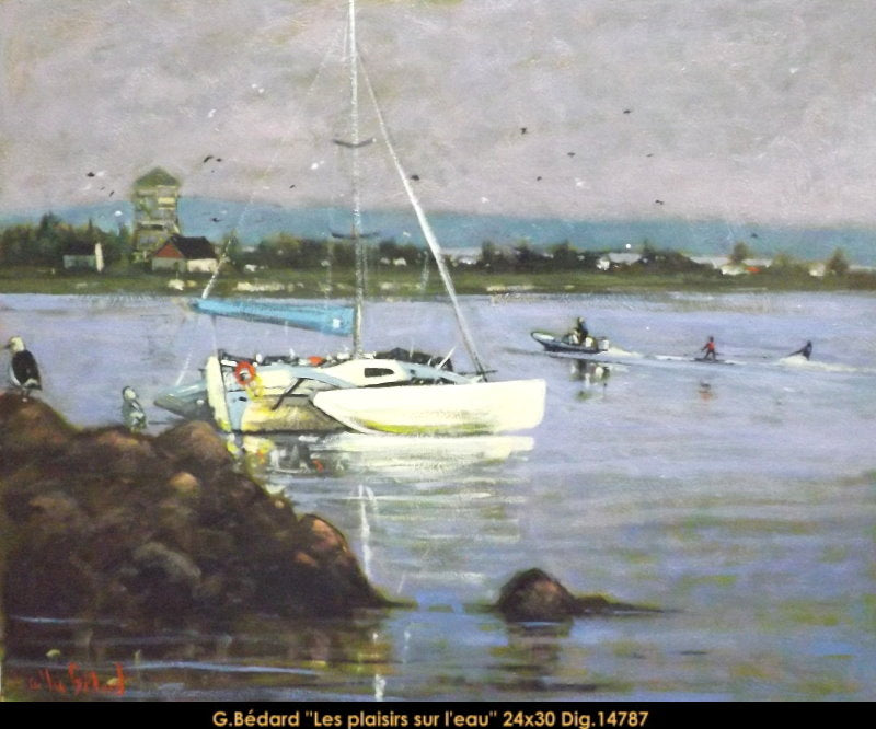 14787 - Gilles Bedard - Les plaisirs sur l'eau - 24x30