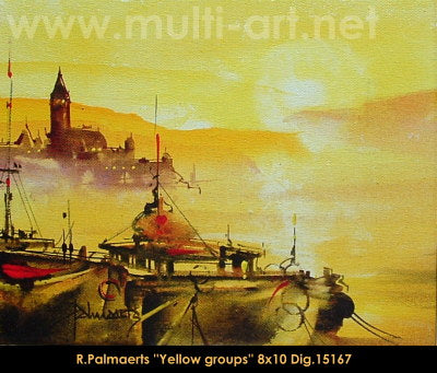 15167 - Roland Palmaerts - Yellow Groups - 8x10