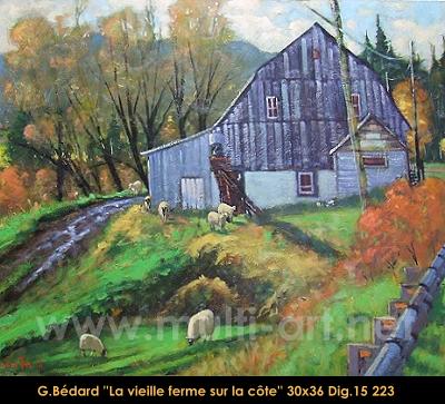 15223 - Gilles Bedard - La veille ferme sur la côte - 30x36