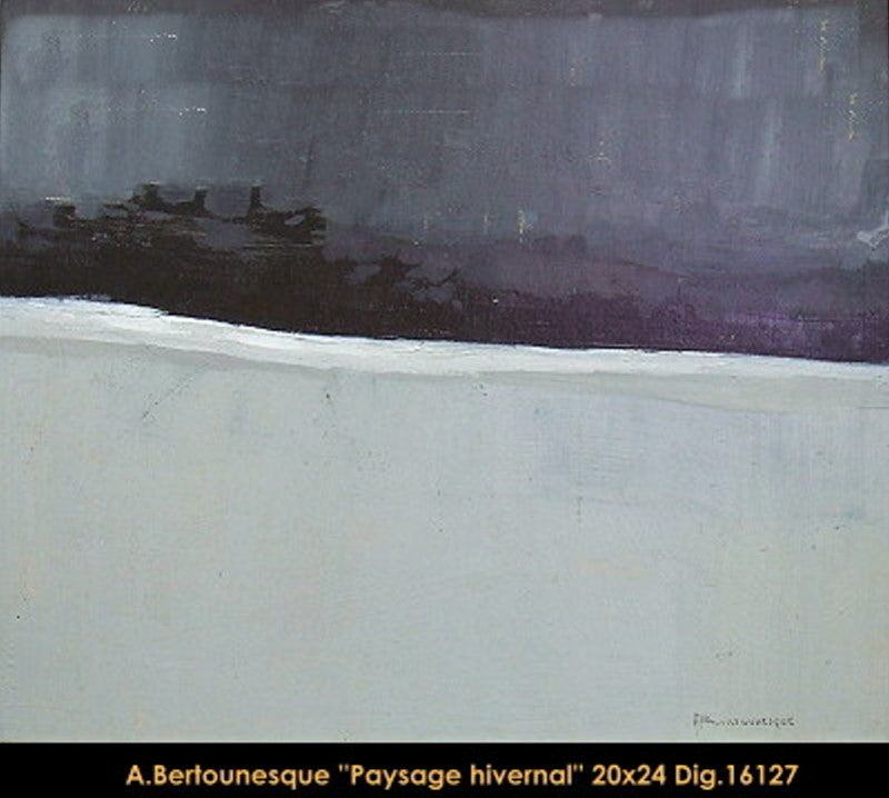 16127 - Paysage hivernal - ANDRÉ BERTOUNESQUE - 20x24