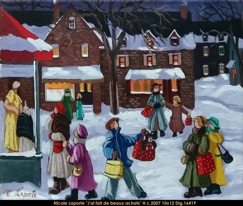 16419 - Nicole Laporte - J'ai fait de beaux achats - 10x12