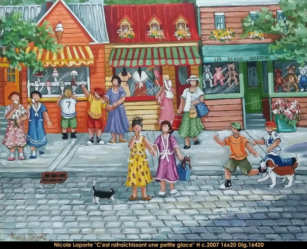 16420 - C'est rafraichissant une petite glace - 16x20