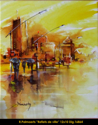 16864 - Roland Palmaerts - Reflets de ville - 12x10