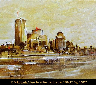 16867 - Roland Palmaerts - Une Ile entre Deux eaux - 10x12