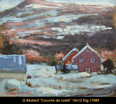 17089 - Gilles Bedard - Couché de soleil - 10x12