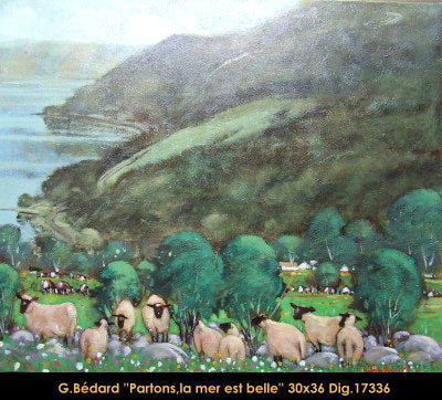 17336 - Gilles Bedard - Partons, la mer est belle - 30x36