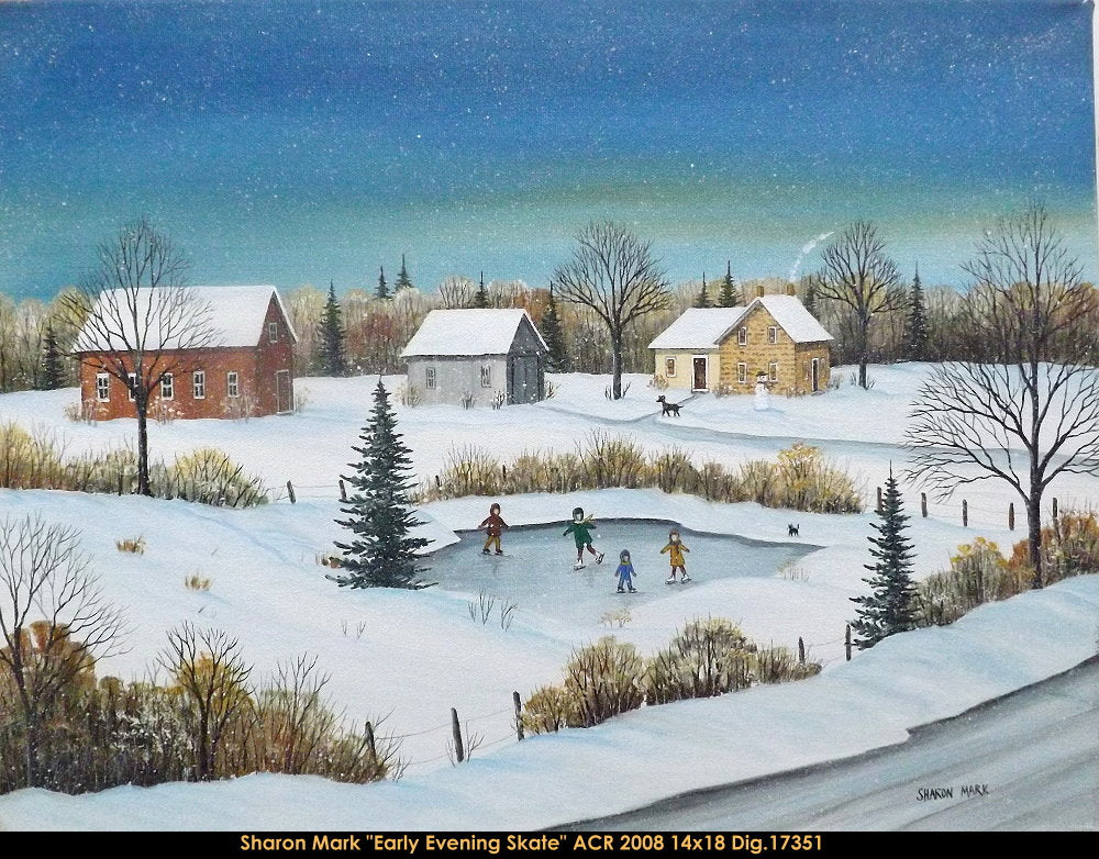 17351 - Sharon Mark - Early Evening Skate - 14x18