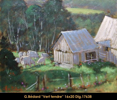 17638 - Gilles Bedard - Vert tendre - 16x20