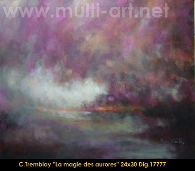 17777 - Claude Tremblay - La magie des aurores - 24x30