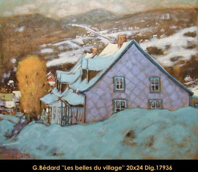 17936 - Gilles Bedard - Les belles du village - 24x30