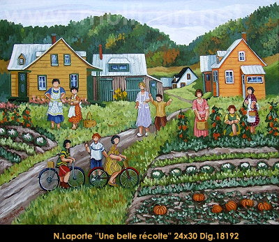 18192 - Nicole Laporte - Une belle récolte - 24x30