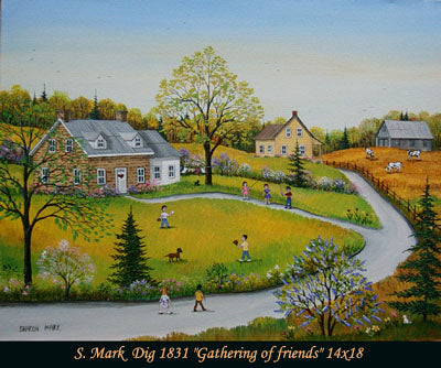 1831 - Sharon Mark - Gathering of Friends - 14x18