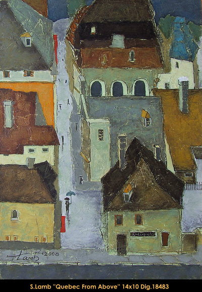 18483 - Steven Lamb - Quebec from above - 14x10